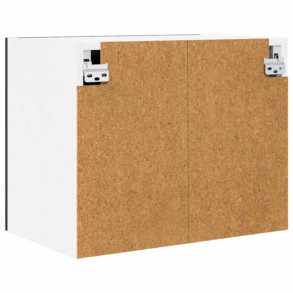 Armadio pensile con porta Riga 2 pcs Rovere Affumicato e Bianco 884149