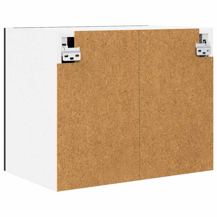 Armadio pensile con porta Riga 2 pcs Rovere Affumicato e Bianco 884149