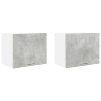 Armadio pensile con porta Riga 2 pcs Grigio Cemento e Bianco 884153