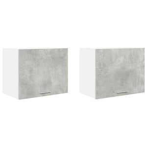 Armadio pensile con porta Riga 2 pcs Grigio Cemento e Bianco 884153