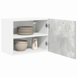 Armadio pensile con porta Riga 2 pcs Grigio Cemento e Bianco 884153