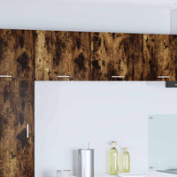 Armadio pensile con porta Riga 2 pcs Rovere Affumicato e Bianco 884155