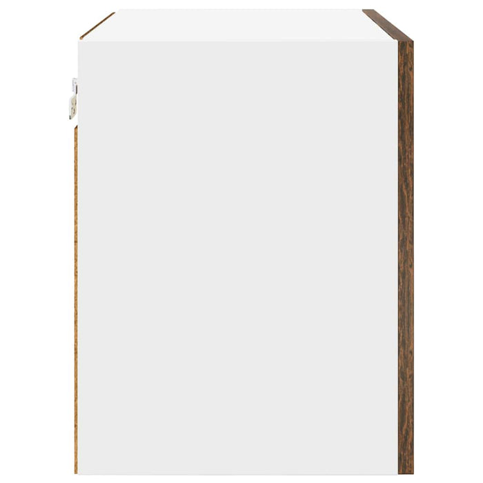 Armadio pensile con porta Riga 2 pcs Rovere Affumicato e Bianco 884155