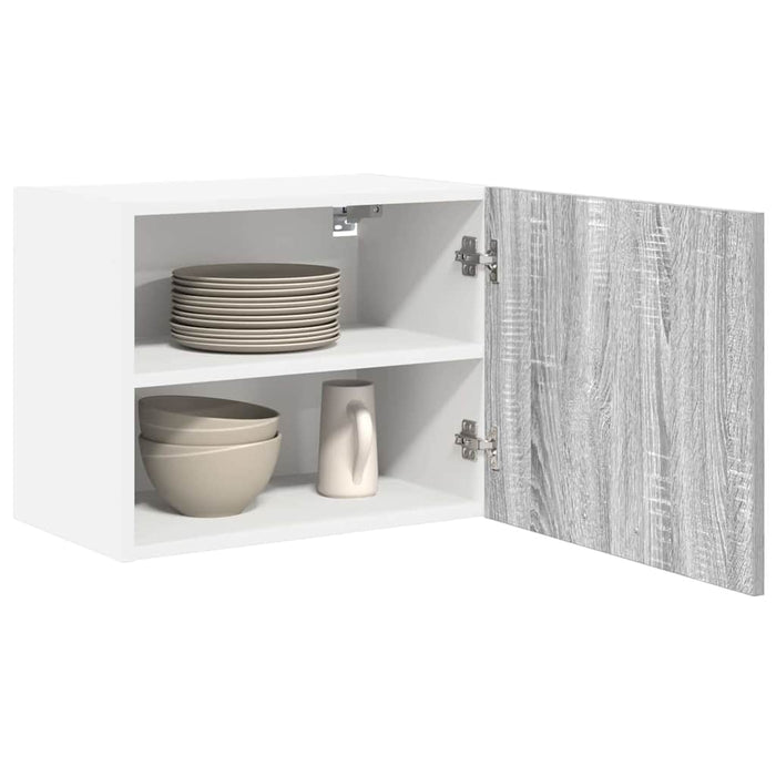 Armadio pensile Riga Grigio Sonoma e Bianco 50 x 31 x 40 cm 884156