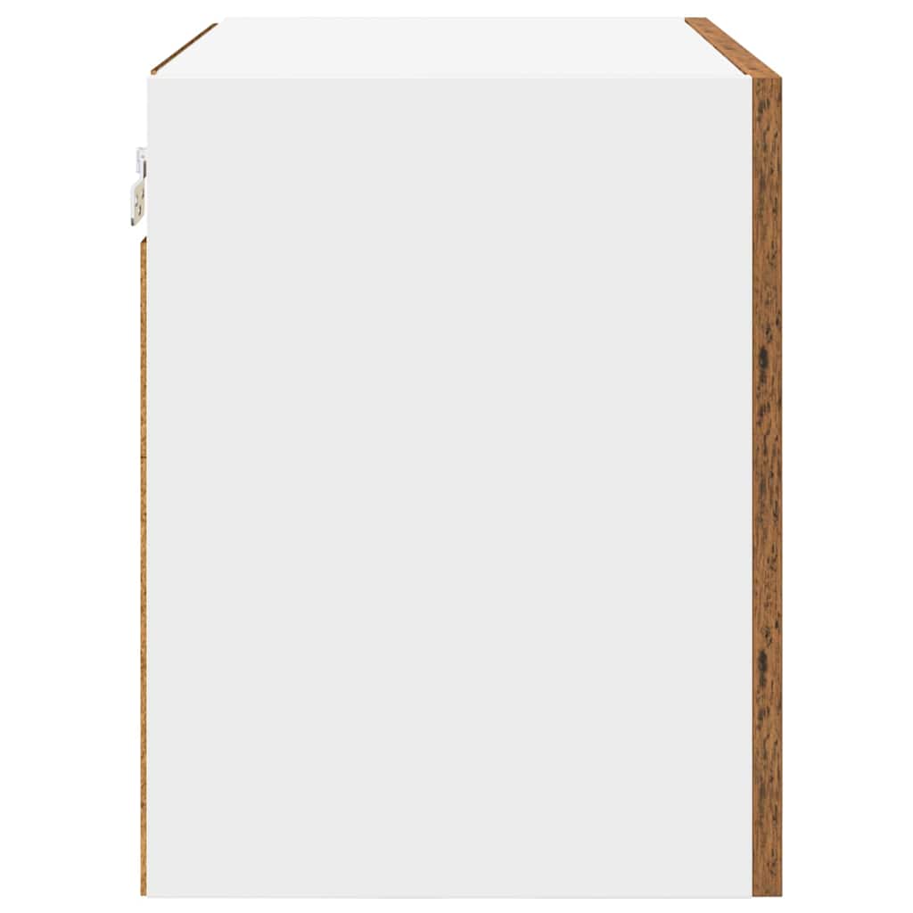 Armadio pensile con porta Riga 2 pcs Rovere Affumicato e Bianco 884159