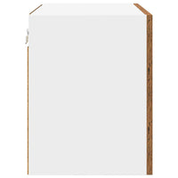 Armadio pensile con porta Riga 2 pcs Rovere Affumicato e Bianco 884159