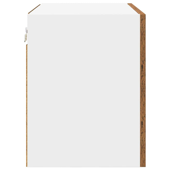 Armadio pensile con porta Riga 2 pcs Rovere Affumicato e Bianco 884159