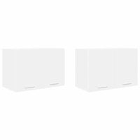 Armadio pensile con porta Riga 2 pcs Bianco 60 x 31 x 40 cm 884163