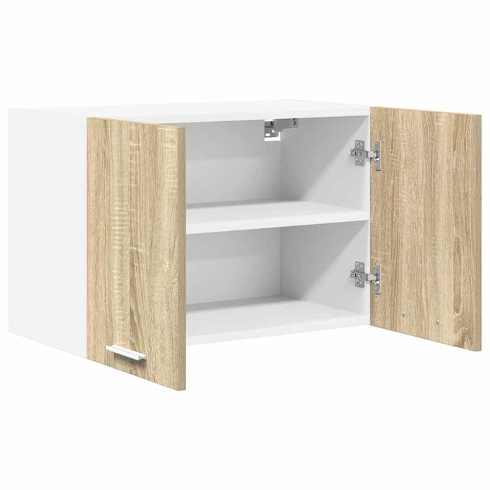 Armadio pensile con porta Riga 2 pcs Quercia Sonoma e Bianca 884167