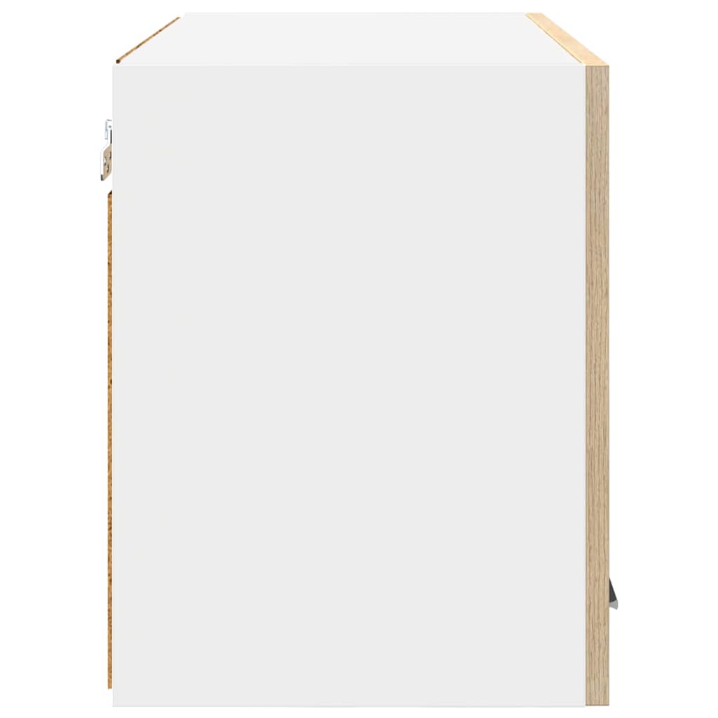 Armadio pensile con porta Riga 2 pcs Quercia Sonoma e Bianca 884167