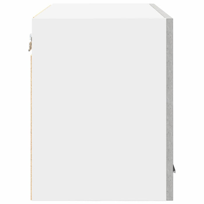 Armadio pensile Riga Grigio Cemento e Bianco 60 x 31 x 40 cm 884168