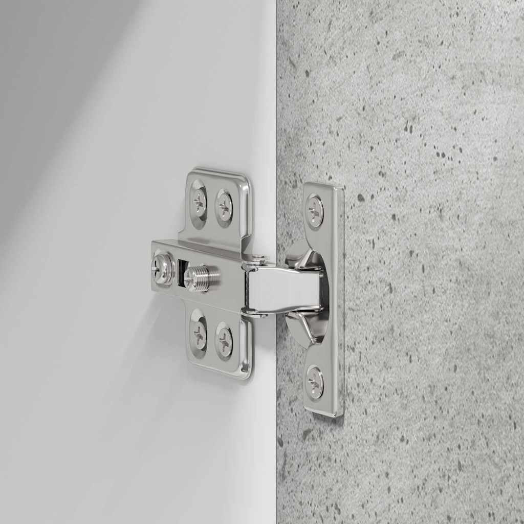 Armadio pensile con porta Riga 2 pcs Grigio Cemento e Bianco 884169