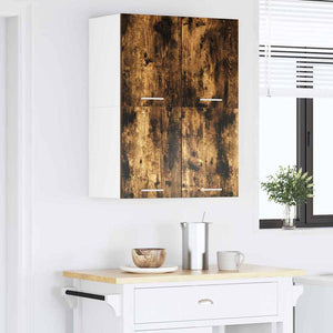 Armadio pensile Riga Rovere Affumicato e Bianco 60 x 31 x 40 cm 884170