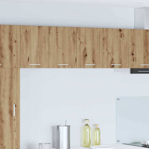 Armadio pensile con porta Riga 2 pcs Rovere Artigiano e Bianco 884177