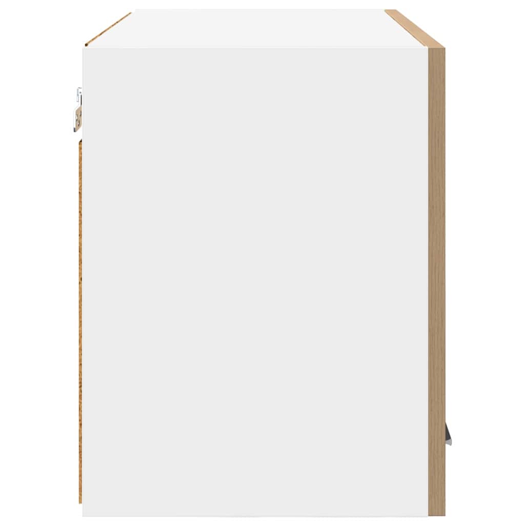 Armadio pensile con porta Riga 2 pcs Rovere Artigiano e Bianco 884177