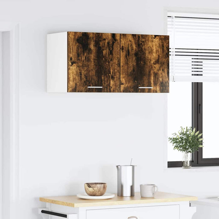 Armadio pensile con porta Riga Rovere fumé 80 x 31 x 40 cm 884182