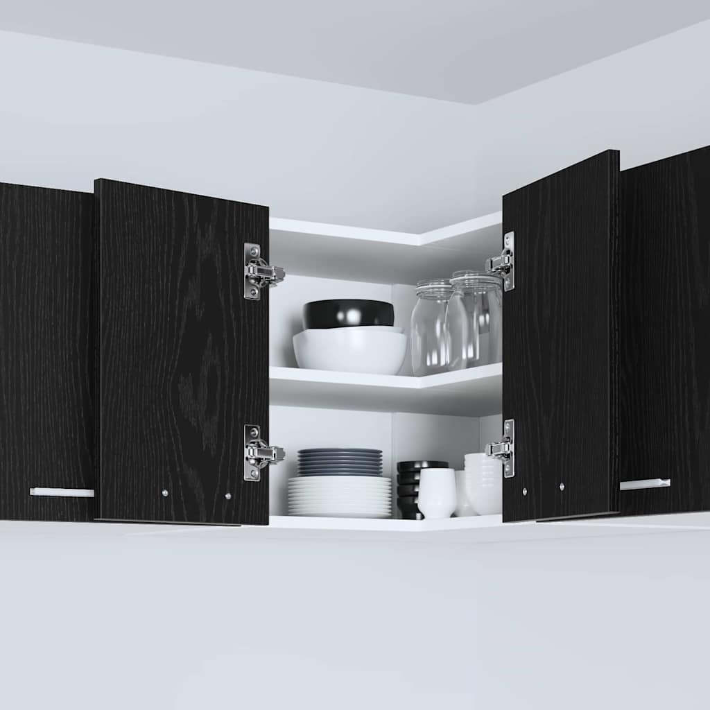 Armadio pensile Riga Rovere Affumicato e Bianco 57 x 57 x 40 cm 884187