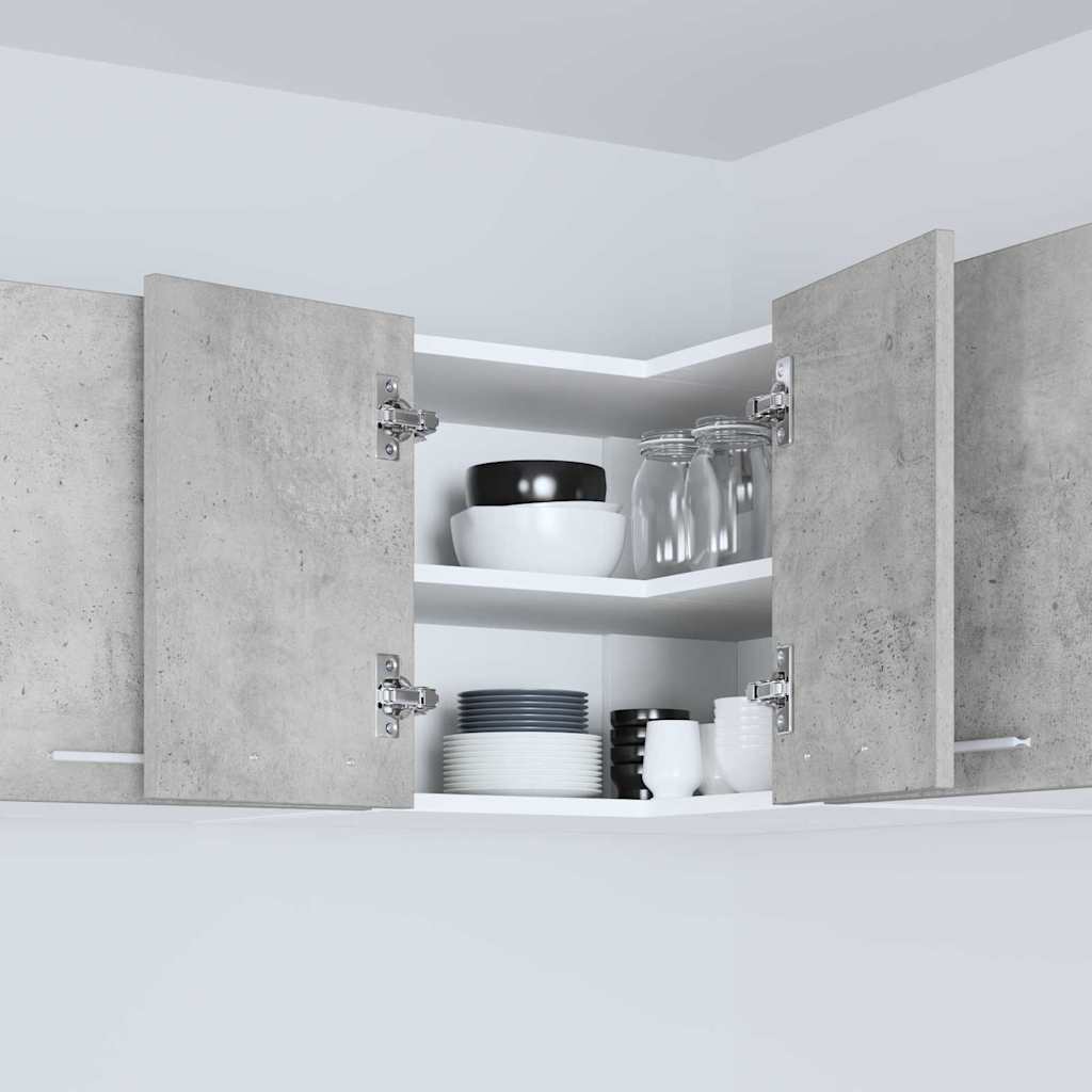 Armadio pensile Riga Grigio Cemento e Bianco 57 x 57 x 40 cm 884189