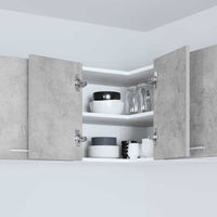 Armadio pensile Riga Grigio Cemento e Bianco 57 x 57 x 40 cm 884189