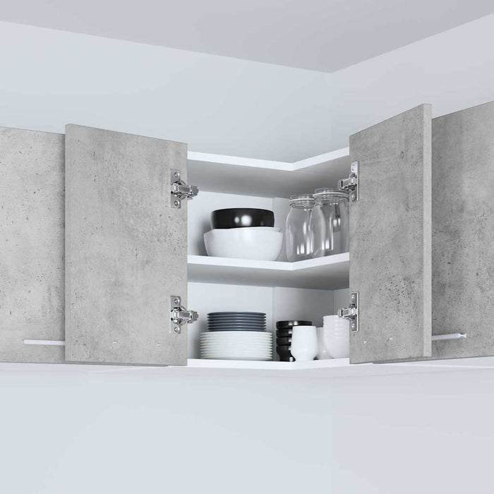 Armadio pensile Riga Grigio Cemento e Bianco 57 x 57 x 40 cm 884189