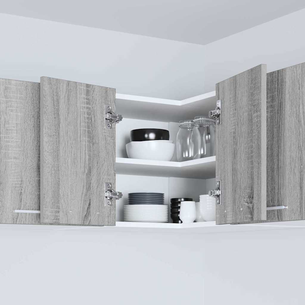 Armadio pensile Riga Grigio Sonoma e Bianco 57 x 57 x 40 cm 884191