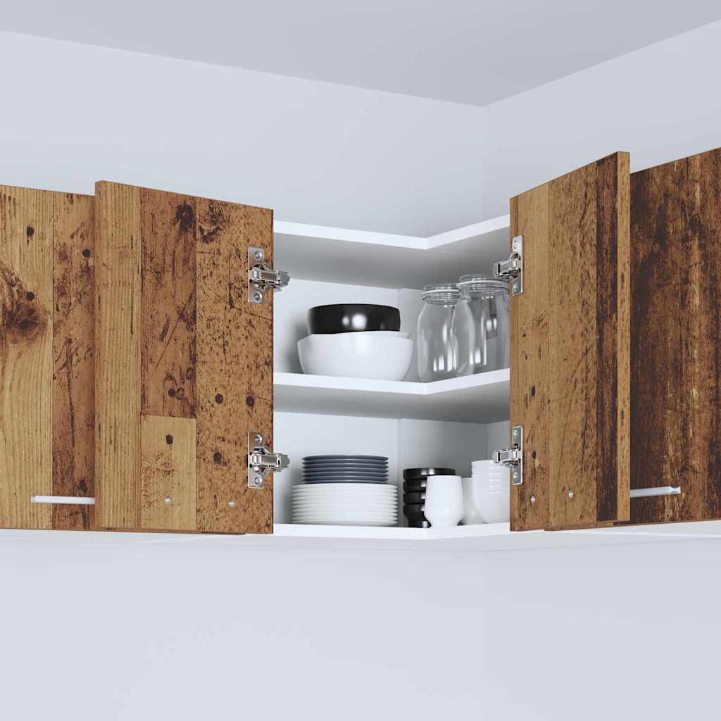 Armadio pensile Riga Rovere Affumicato e Bianco 57 x 57 x 40 cm 884192