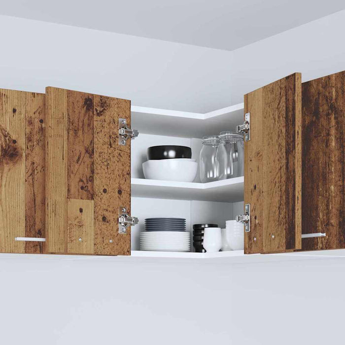 Armadio pensile Riga Rovere Affumicato e Bianco 57 x 57 x 40 cm 884192