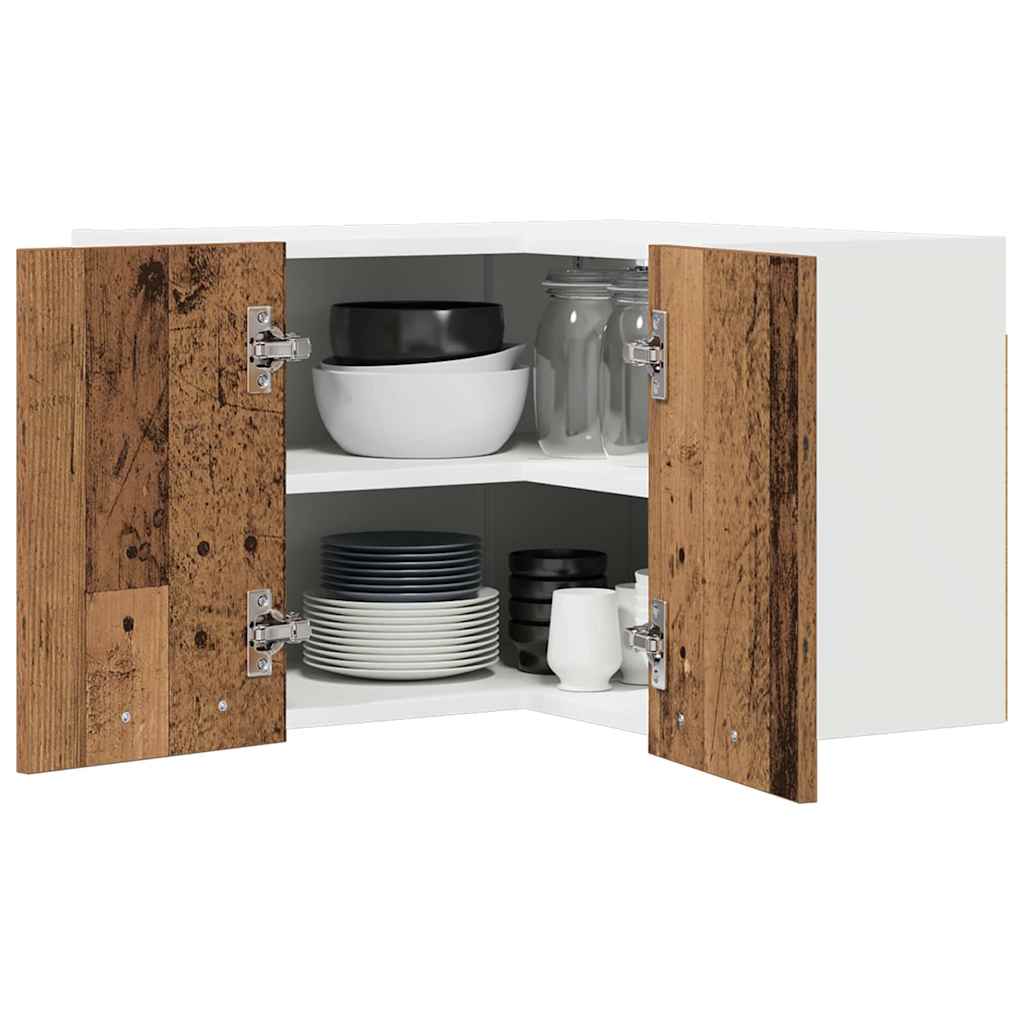 Armadio pensile Riga Rovere Affumicato e Bianco 57 x 57 x 40 cm 884192