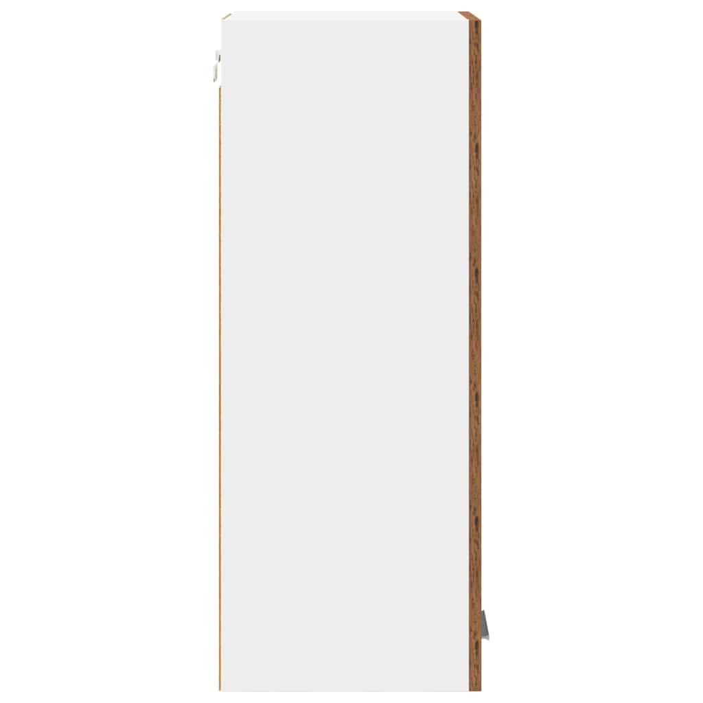 Armadio pensile Riga Rovere Affumicato e Bianco 30 x 31 x 80 cm 884254