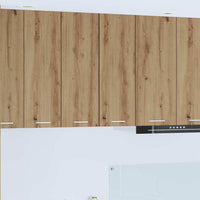 Armadio pensile con porta Riga 2 pcs Rovere Artigiano e Bianco 884257