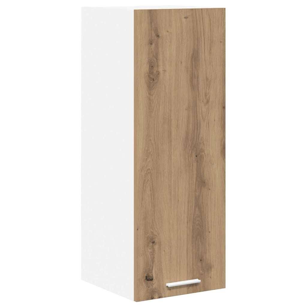 Armadio pensile con porta Riga 2 pcs Rovere Artigiano e Bianco 884257