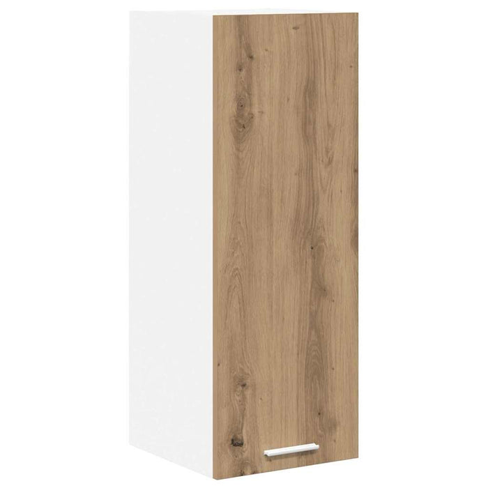 Armadio pensile con porta Riga 2 pcs Rovere Artigiano e Bianco 884257