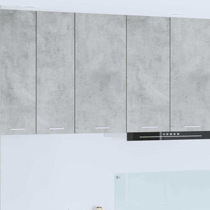 Armadio pensile Riga Grigio Cemento e Bianco 40 x 31 x 80 cm 884261