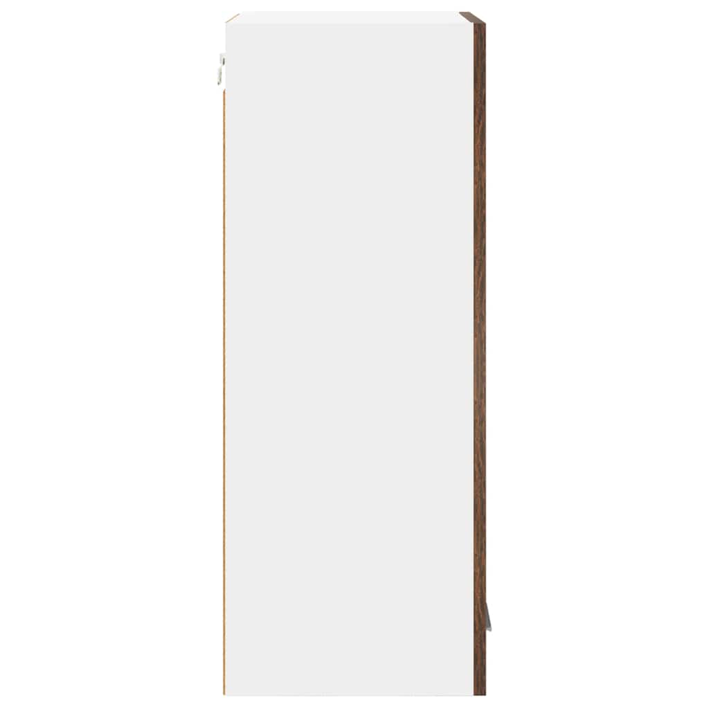 Armadio pensile Riga Rovere Affumicato e Bianco 40 x 31 x 80 cm 884262