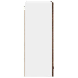 Armadio pensile Riga Rovere Affumicato e Bianco 40 x 31 x 80 cm 884262