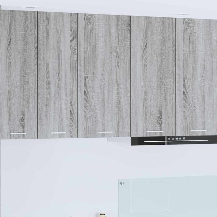 Armadio pensile Riga Grigio Sonoma e Bianco 40 x 31 x 80 cm 884263
