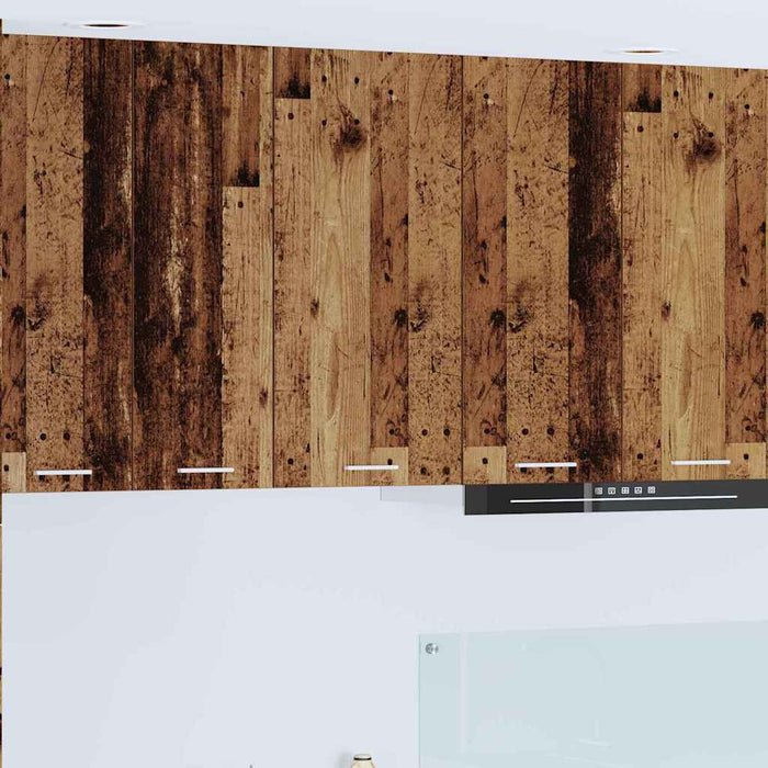 Armadio pensile Riga Rovere Affumicato e Bianco 40 x 31 x 80 cm 884264