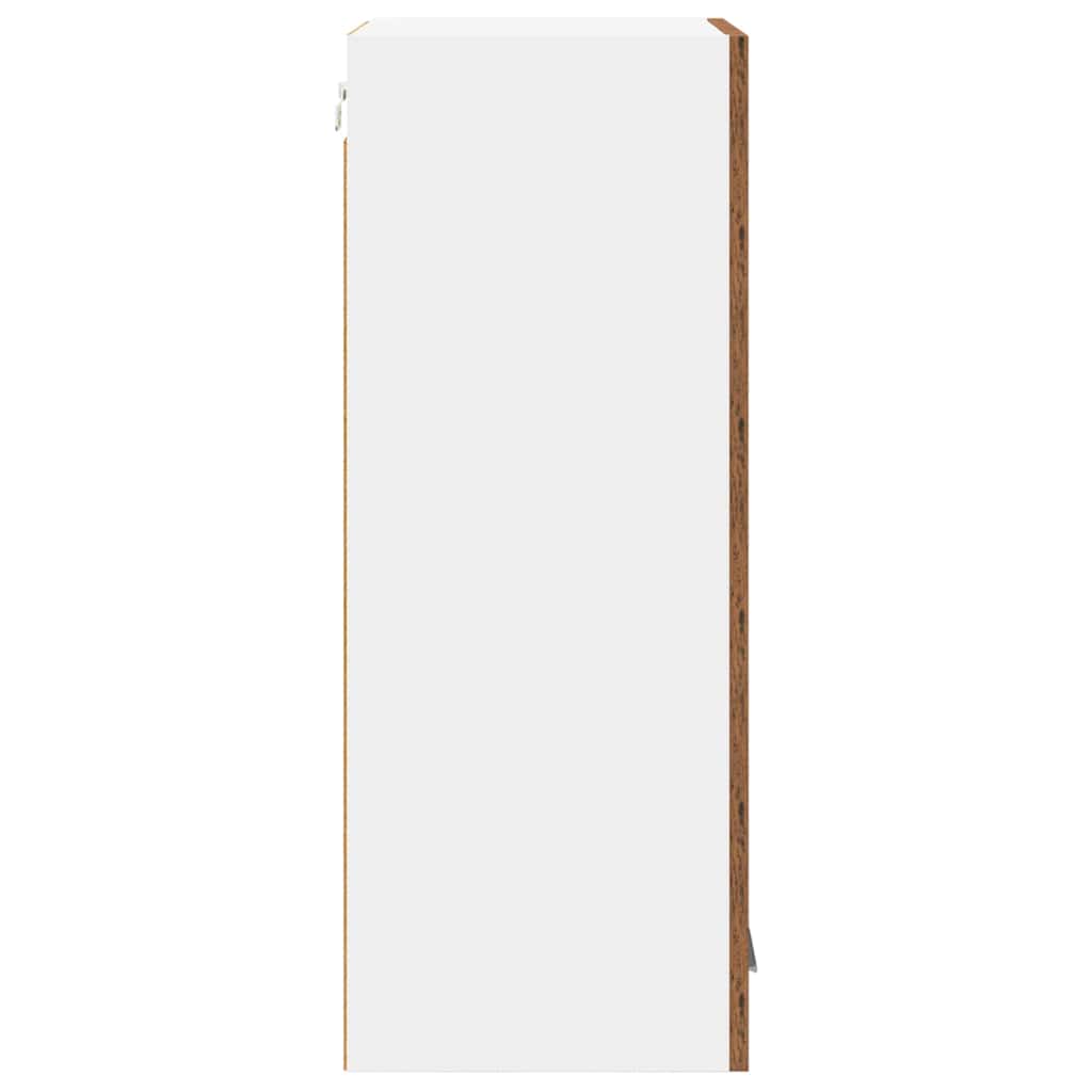 Armadio pensile Riga Rovere Affumicato e Bianco 40 x 31 x 80 cm 884264