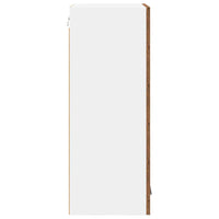 Armadio pensile Riga Rovere Affumicato e Bianco 40 x 31 x 80 cm 884264