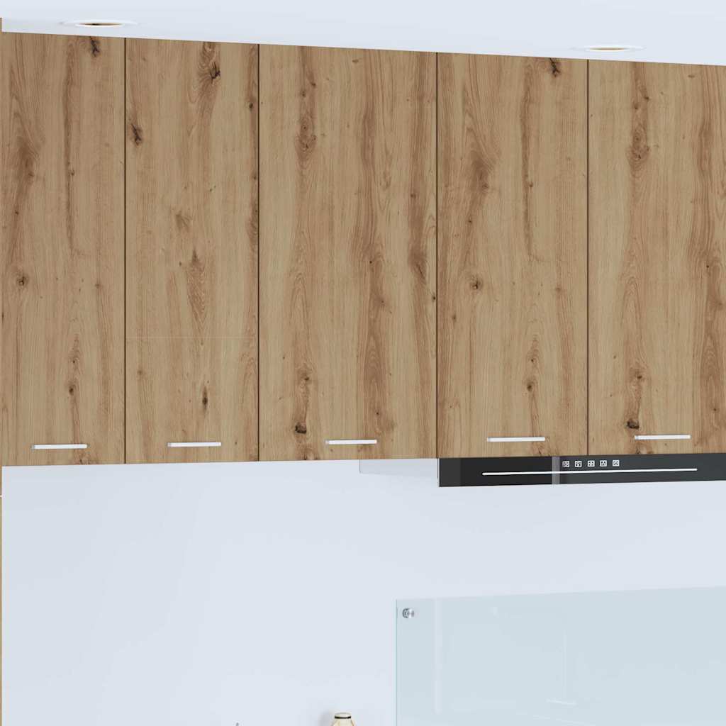 Armadio pensile Riga Rovere Artigiano e Bianco 40 x 31 x 80 cm 884265