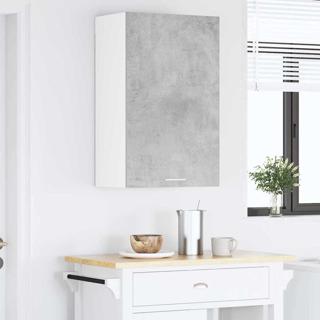 Armadio pensile Riga Grigio Cemento e Bianco 50 x 31 x 80 cm 884269