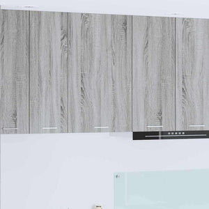 Armadio pensile Riga Grigio Sonoma e Bianco 50 x 31 x 80 cm 884271