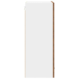 Armadio pensile Riga Rovere Affumicato e Bianco 50 x 31 x 80 cm 884272