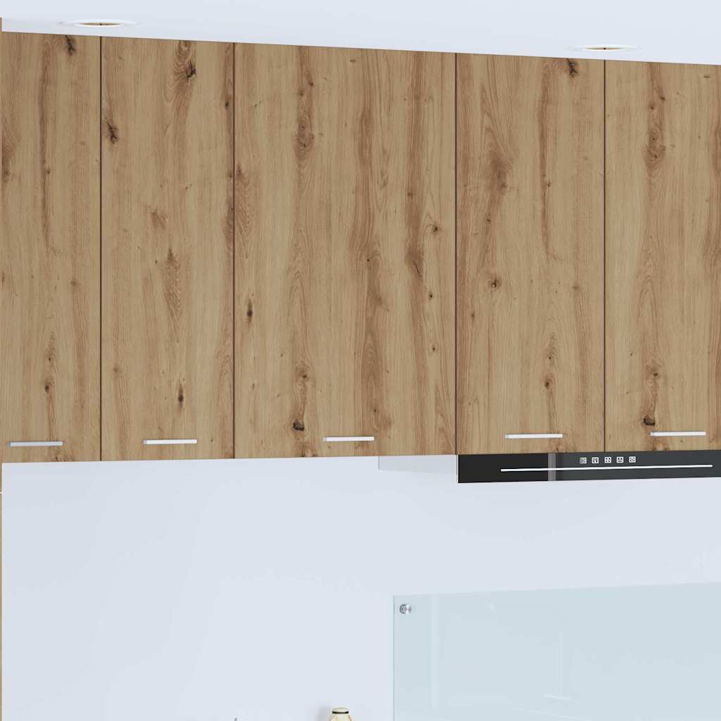 Armadio pensile Riga Rovere Artigiano e Bianco 50 x 31 x 80 cm 884273