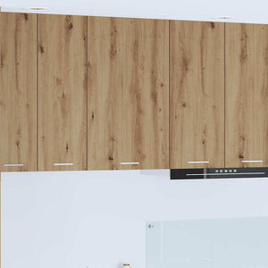 Armadio pensile Riga Rovere Artigiano e Bianco 50 x 31 x 80 cm 884273