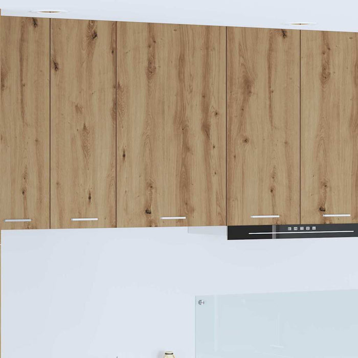 Armadio pensile Riga Rovere Artigiano e Bianco 50 x 31 x 80 cm 884273