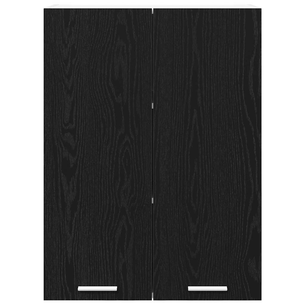 Armadio pensile con porta Riga Rovere Nero 60 x 31 x 80 cm 884275