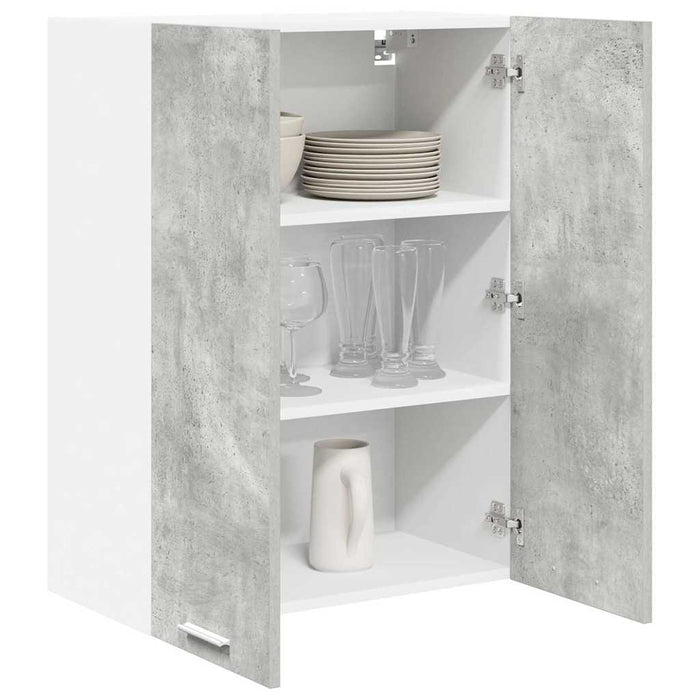 Armadio pensile con porta Riga Grigio cemento 60 x 31 x 80 cm 884277