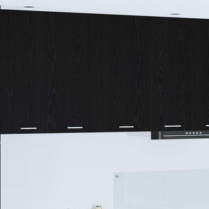 Armadio pensile con porta Riga Rovere Nero 80 x 31 x 80 cm 884283