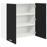 Armadio pensile con porta Riga Rovere Nero 80 x 31 x 80 cm 884283